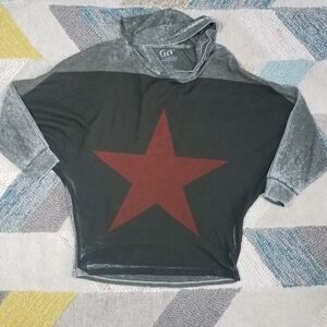 Go Couture Vintage Edition Hooded Star Top S